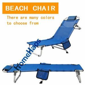 Garden Lounge Chair Sun Shade Outdoor Folding Recliner Patio Sun Lounger Bed Beach Camping