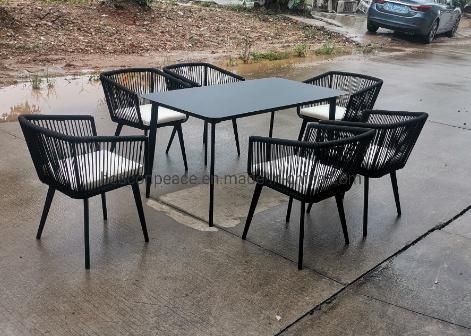 Hotel Villa Patio Rattan Wicker Garden Balcony Rope Garden Patio Outdoor Dining Furniture