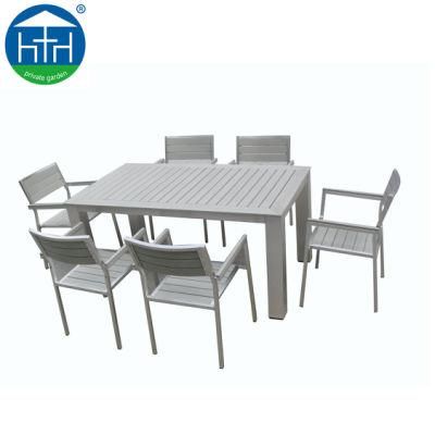 Guangdong Outdoor Patio Textilene Chair and Polywood Dining Table