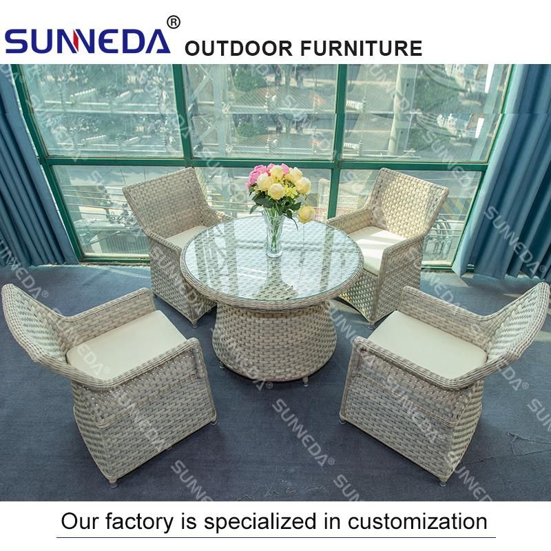 Wholesale Rattan Outdoor Garden Hotel Patio Furniture with Glass