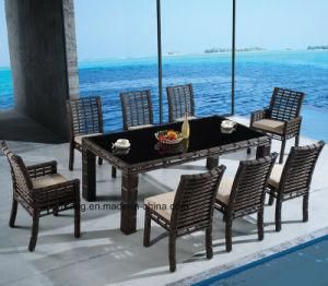 Big Synthetic Round Rattan Outdoor Garden Furniture Set with Table &amp; Chair (YTA607&YTD607-1)