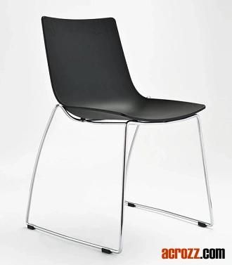 Sleigh Leg Plastic Dining Chair