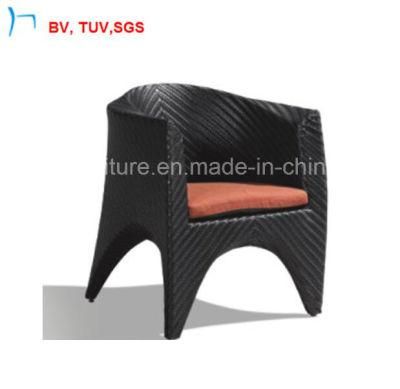 Chaise Fishbone Weaving Dining Outdoor Chair with Garden
