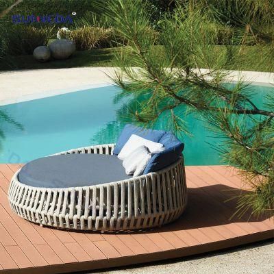 Leisure Outdoor Pool Furniture Rope Chaise Lounge Chair for Hotel Use