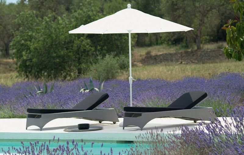 Beach Garden Outdoor Furniture Woven Rattan Liftable Outdoor Sun Lounger