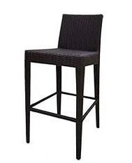 Outdoor Garden Rattan Furniture Barstool Alexis Black Wicker