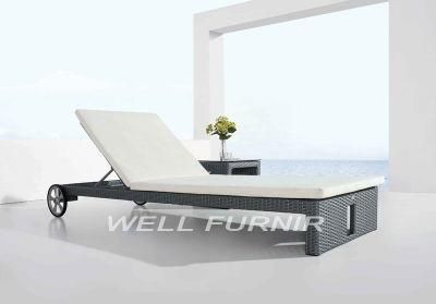 Well Furnir Rattan/Wicker 2-PC Outdoor Sun Lounge (WF-7347)