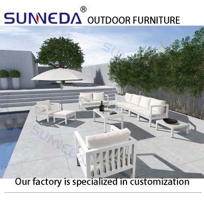 Thick Tube Aluminum Morden Outdoor Furniture Sofa with Cousion Matchable