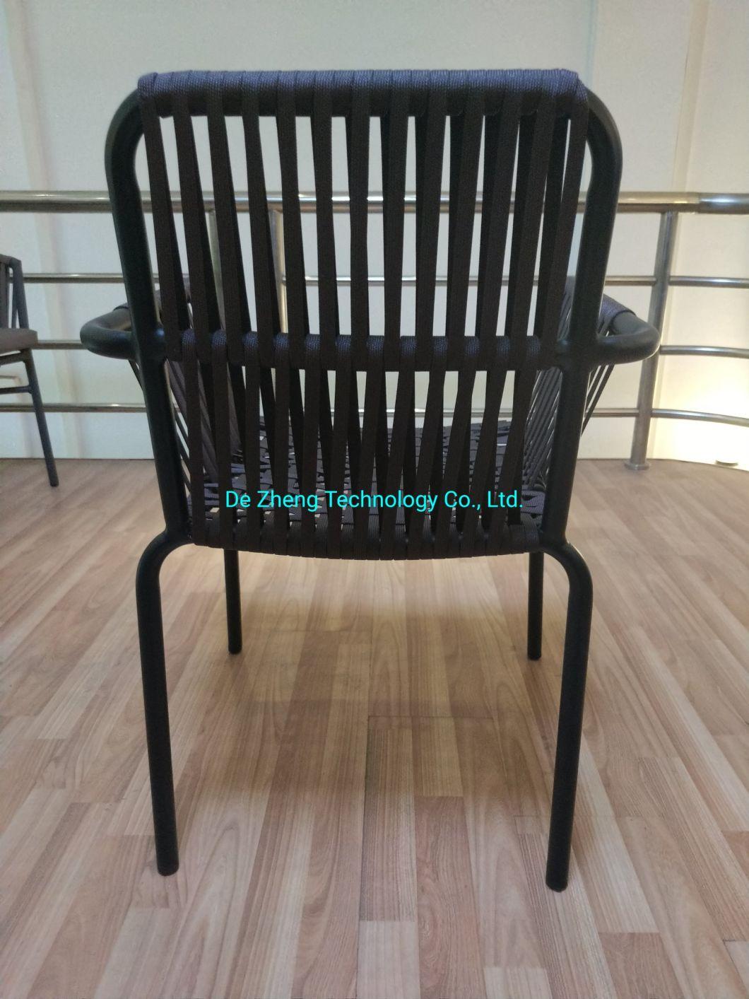 Waterproof Modern Style Leisure Commercial Hotel Dining Restaurant Rattan Outdoor Dining Chair (accept customized)