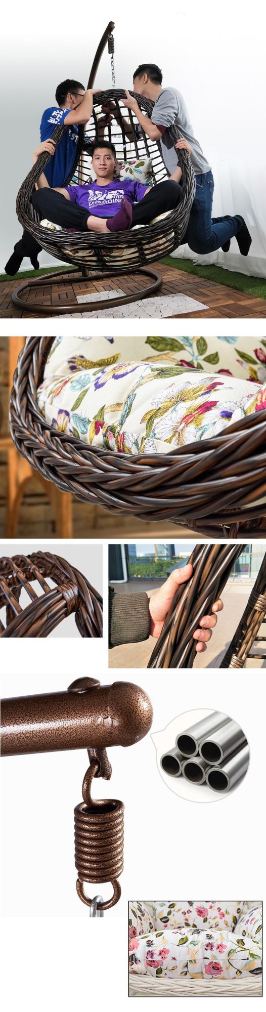 Iron Rocking Courtyard Outdoor Balcony Leisure Outdoor Chair Swing
