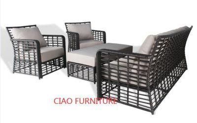 Aluminium Sofa in Big Round Rattan Material with Cushion