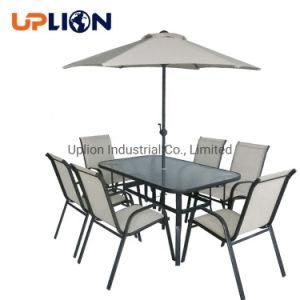 New Arrival 8PCS Outdoor Garden Tables and Chair with Umbrella Set for Events Party