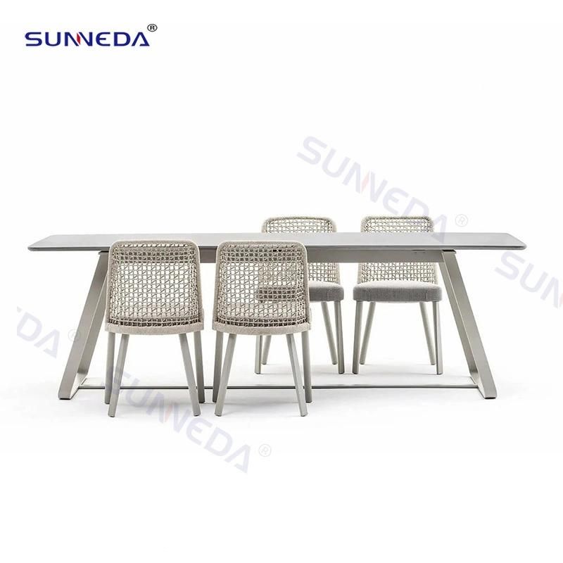 Leisure Webbing Outdoor Diing Table Chair Set Garden Furniture