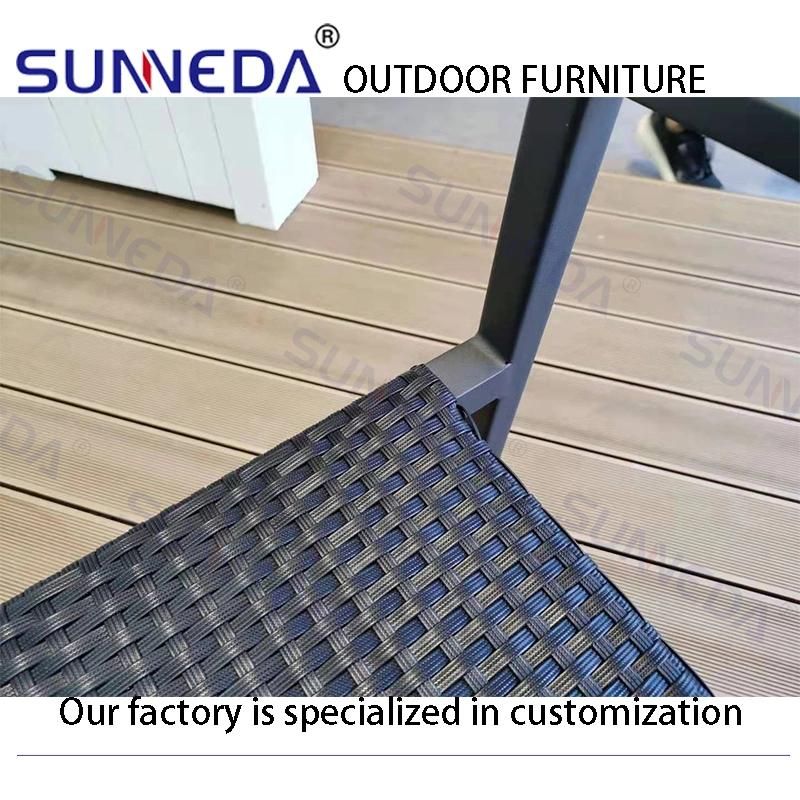 Garden Sets Leisure Furniture Outdoor Rattan Patio Aluminum Chair with Table