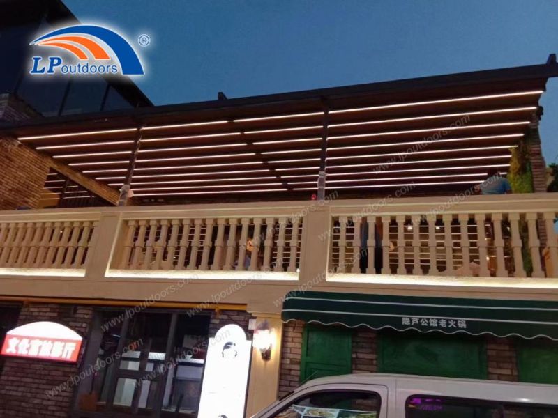 Luxury Terrace Roof Pergola for Garden Courtyard Private Kitchen Custom-Made Sunshade and Rain