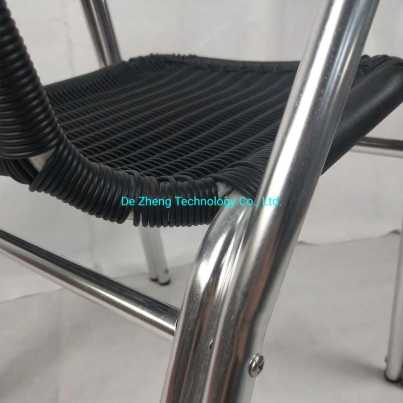 Cheap Double Tubes Wicker Chair Set Garden Rattan Chair Patio Outdoor Cheap Rattan Furniture