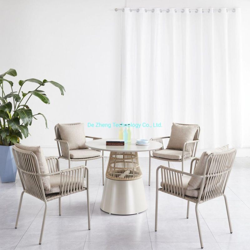 New Design Rope Chair Cheap Foshan Best Wholesale Chair Wood and Rope Seat High Quality Garden Chair