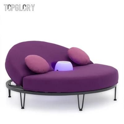 Luxury Purple Leisure Outdoor Patio Aluminum Garden Furniture Chaise Lounge