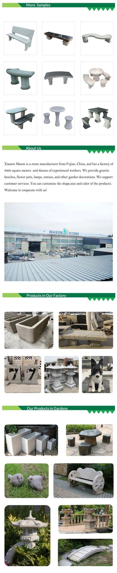 China Factory Wholesale European Style Marble Bench