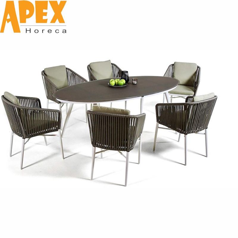 Outdoor Garden Dining Room Terrace Table Chair Combination Furniture Set