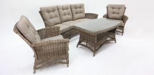 Garden Rattan Wicker Furniture Luxury Modern Fashion Conversation Sofa Set