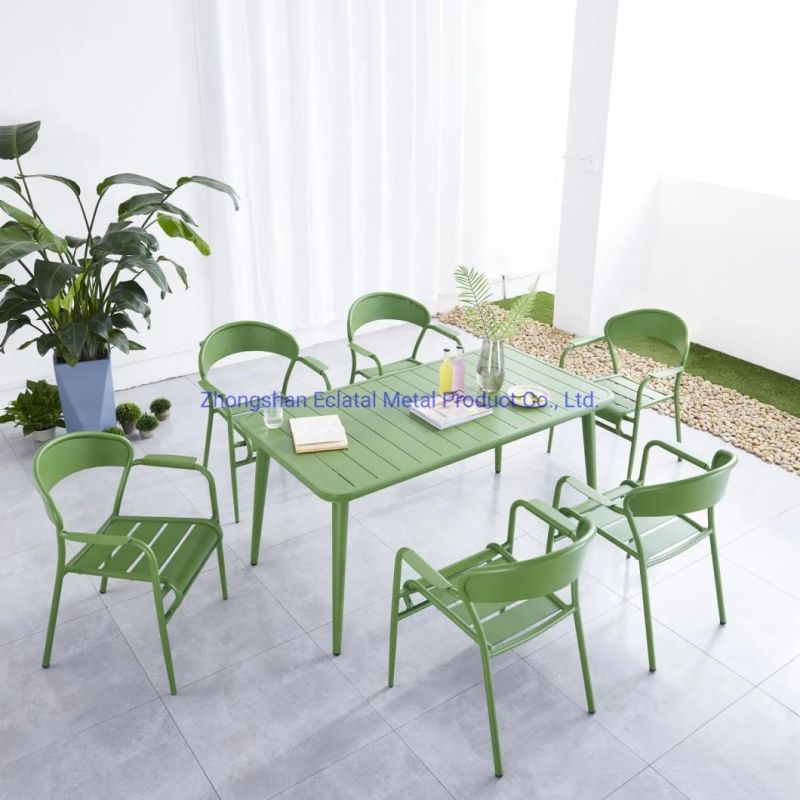 Patio Dining Set Stackable Restaurant Chairs Garden Tables Outdoor Furniture
