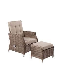 Outdoor Garden Rattan Wicker Furniture Sofa Set Chair with Footrest