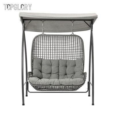 Hot Sales Quality Metal Frame Egg Swing Double Outdoor Chairs