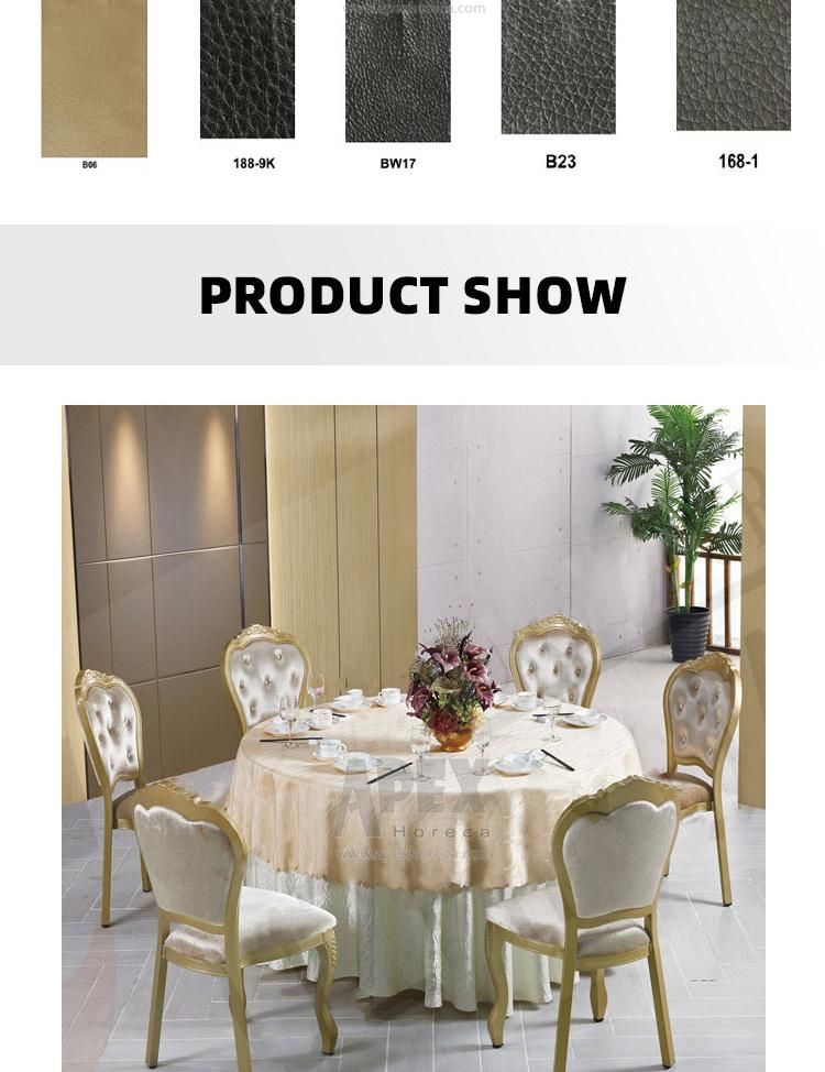 Hotel Banquet Cheap Price Aluminum Wedding Events Party Upholstery Dining Chair