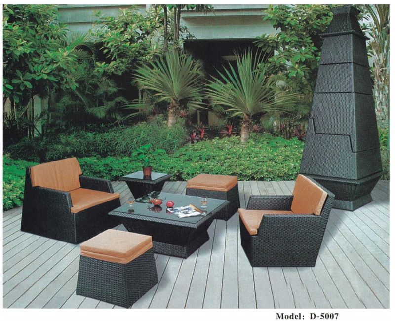 Easy Stack up Rattan & Wicker Furniture Sets for Conversation or Meeting in Leisure Time