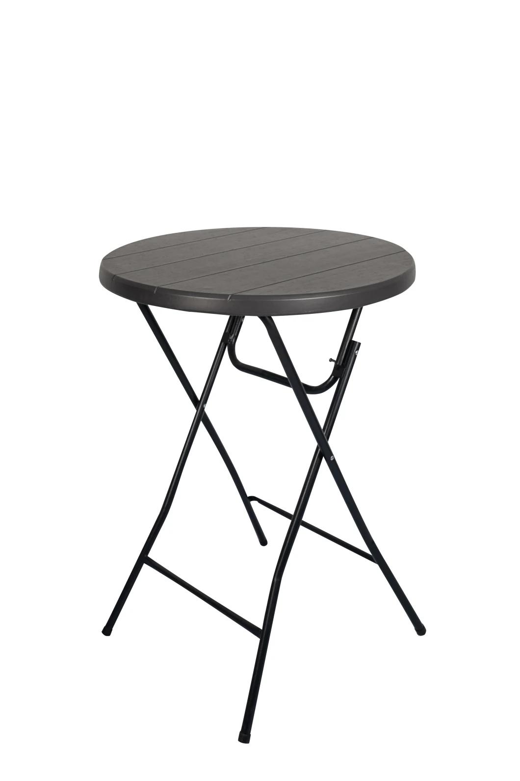 Wooden Surface Round Folding Table/Outdoor Bar Table in Round Shaped/with Pins Patch Locker Round Desk