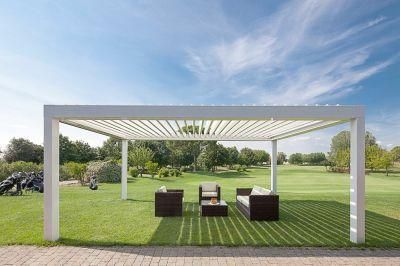 Motorized Aluminum Garden Pergola with Adjustable Louvers