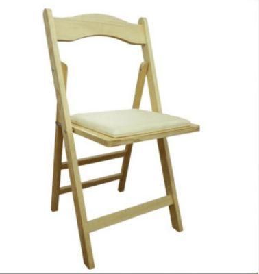 Classical Style Wholesale Wedding Chairs / White &amp; Beige Wood Folding Chair