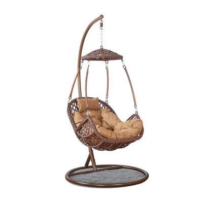 Wholesale Garden Home Wicker Hanging Rattan Outdoor Round Swing Chair