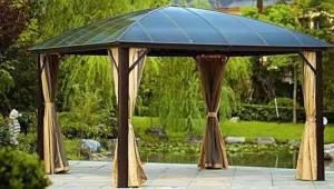 Aluminum Sunlight Board Garden Gazebo Metal Type Pavilion Park Leisure Tent