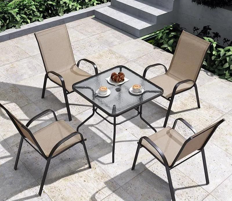 Outdoor Aluminum Frame Garden Extending Polywood & Textilene Dining Chair