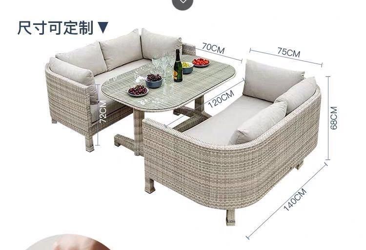 Balcony Rattan Sofa Rattan Chair Courtyard Rattan Weaving Chair