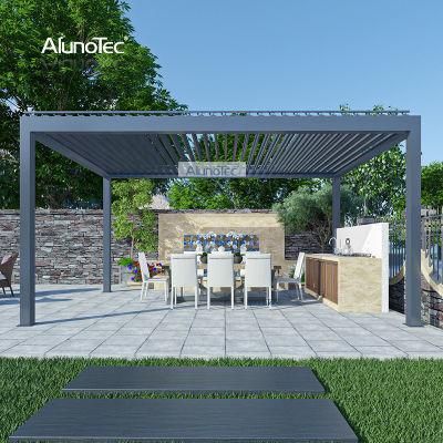 DIY Customized Veranda AlunoTec Solid Plywood Box Packing Economical Motorized Pergola