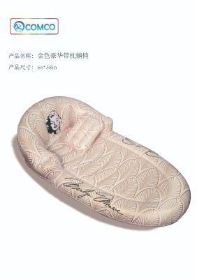 66in Gold Deluxe Recliner with Pillow