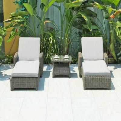 Modern Outdoor Chaise Lounge Chair Swimming Pool Furniture Rattan Chair Patio Wicker Garden Leisure Functional Chair