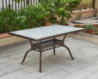 Factory Rust Resistant Bronze Aluminum Table