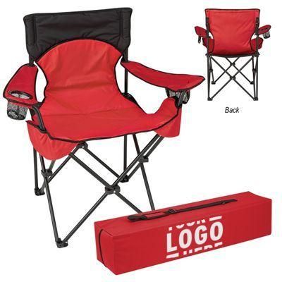 Deluxe Padded Folding Chair with Carrying Bag