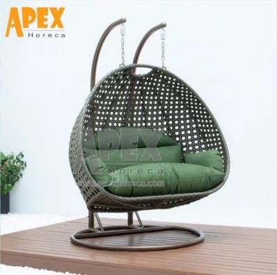 Outdoor Indoor Living Room Garden Patio Bistro Balcony Metal Aluminium Frame Rattan Furniture Egg Swing Chair