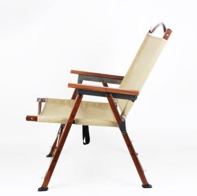 Lightweight Wood Grain Aluminum Bracket with Excellent Load-Bearing Capacity Portable Camping Chair