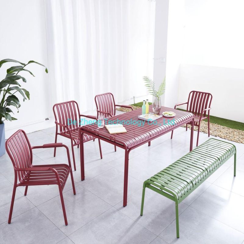 Commerical Outdoor Furniture Patio Aluminum Dining Table for Contrac Hotel Designer