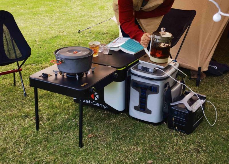 Camping Folding Table with a Variety of Cooking Functions