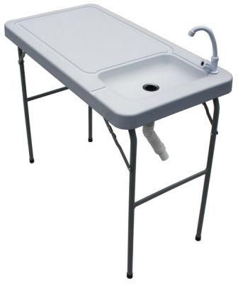 Portable Outdoor Plastic Fish Picnic Folding Table with Sink