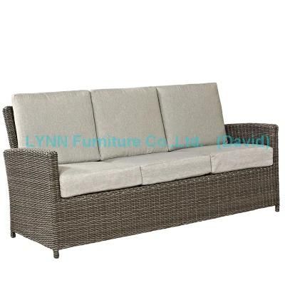 Wicker Furniture 3 Seater Sofa with Waterproof Cushion