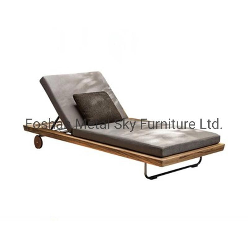Outdoor Aluminum Wooden Garden Hotel Villa Patio Teak Rope Rattan Sofa