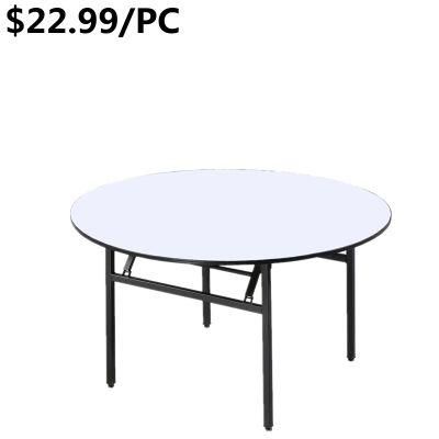 Hot Sale Round Foldable Conference Room Restaurant Dining Folding Table